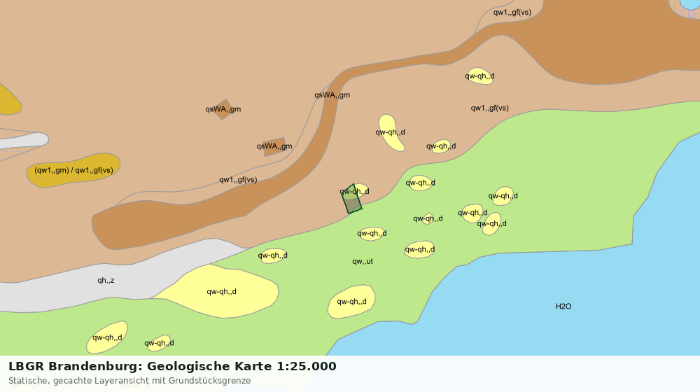 Statische Kartenansicht: LBGR Brandenburg: Geologische Karte 1:25.000