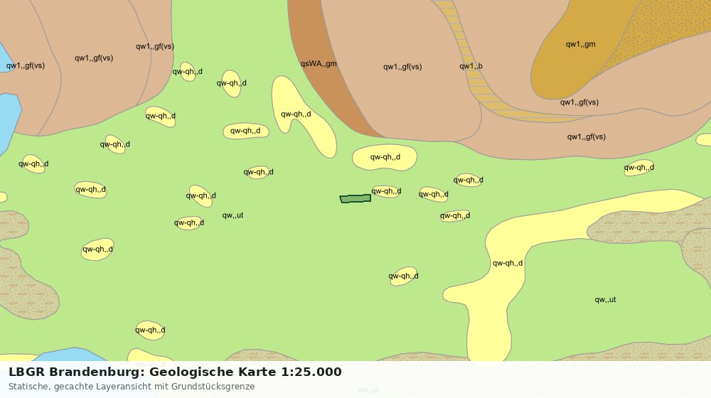 Statische Kartenansicht: LBGR Brandenburg: Geologische Karte 1:25.000