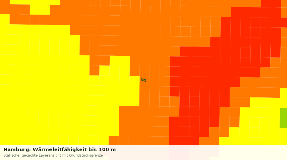 Statische Kartenansicht: Hamburg: Wärmeleitfähigkeit bis 100 m