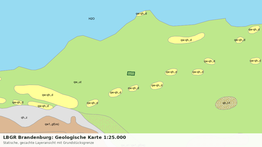 Statische Kartenansicht: LBGR Brandenburg: Geologische Karte 1:25.000