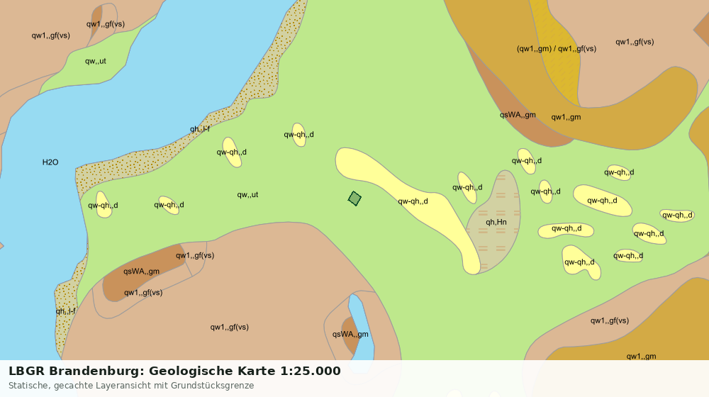 Statische Kartenansicht: LBGR Brandenburg: Geologische Karte 1:25.000