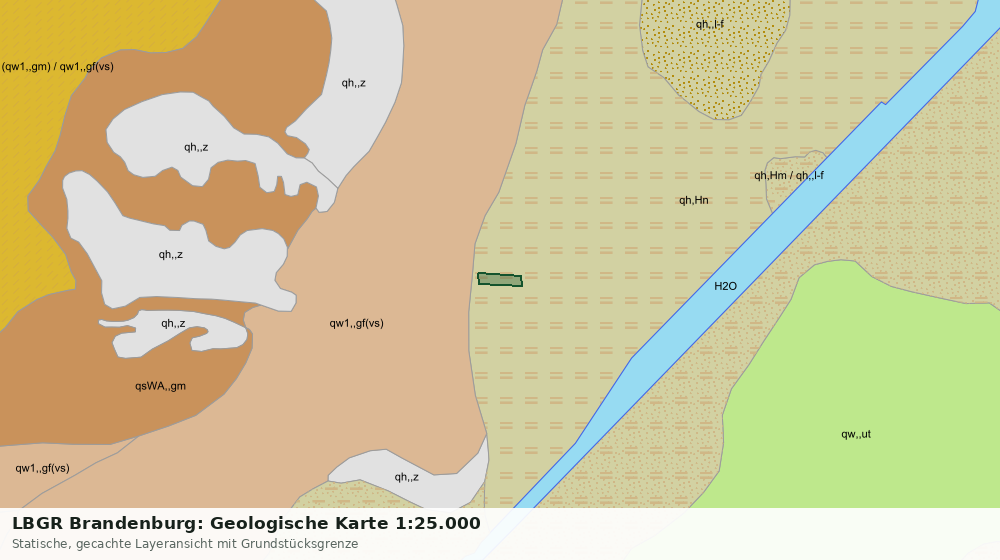 Statische Kartenansicht: LBGR Brandenburg: Geologische Karte 1:25.000