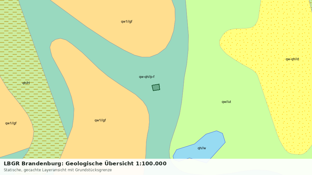 Statische Kartenansicht: LBGR Brandenburg: Geologische Übersicht 1:100.000