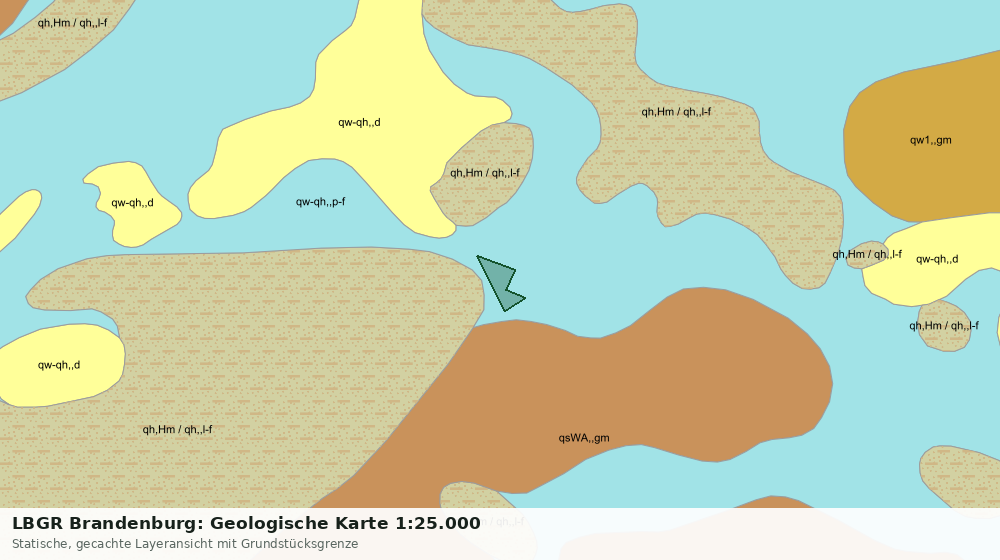 Statische Kartenansicht: LBGR Brandenburg: Geologische Karte 1:25.000