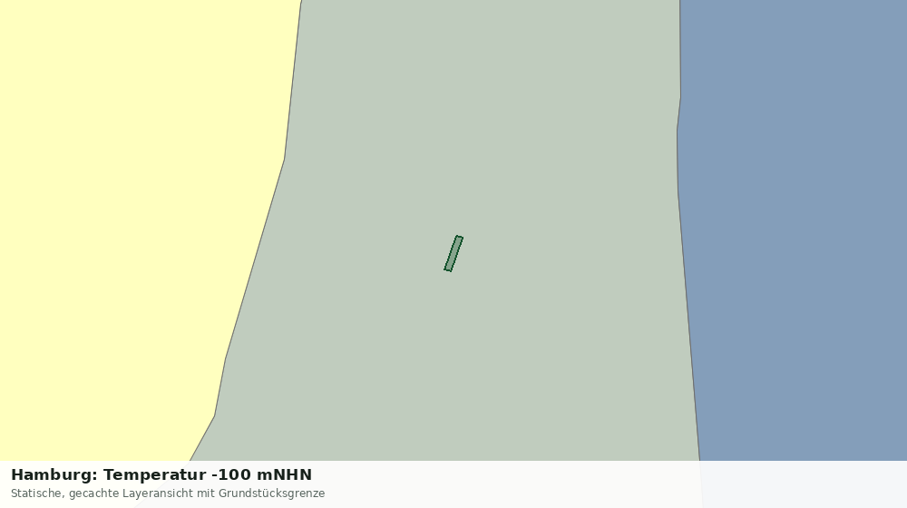 Statische Kartenansicht: Hamburg: Temperatur -100 mNHN