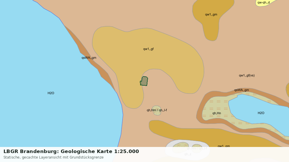 Statische Kartenansicht: LBGR Brandenburg: Geologische Karte 1:25.000