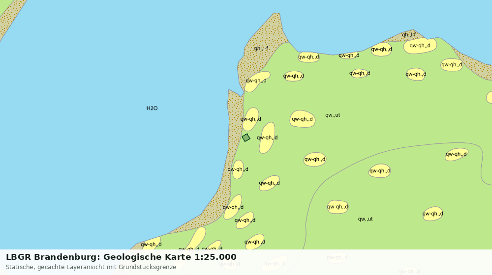 Statische Kartenansicht: LBGR Brandenburg: Geologische Karte 1:25.000