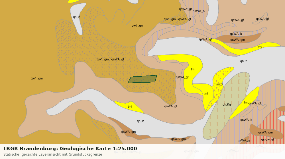Statische Kartenansicht: LBGR Brandenburg: Geologische Karte 1:25.000