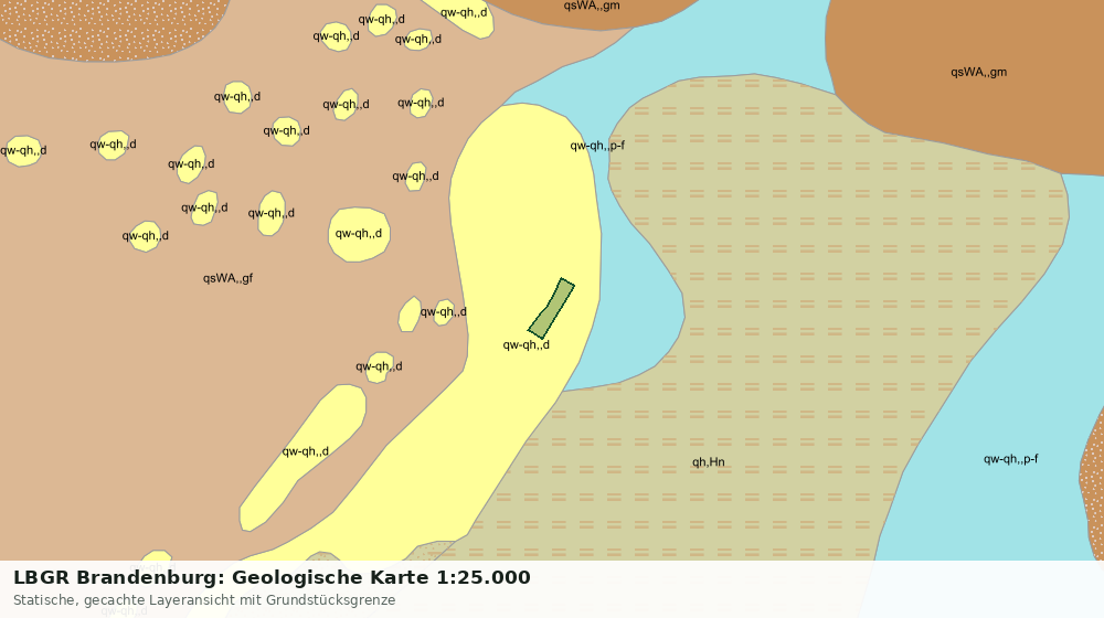 Statische Kartenansicht: LBGR Brandenburg: Geologische Karte 1:25.000