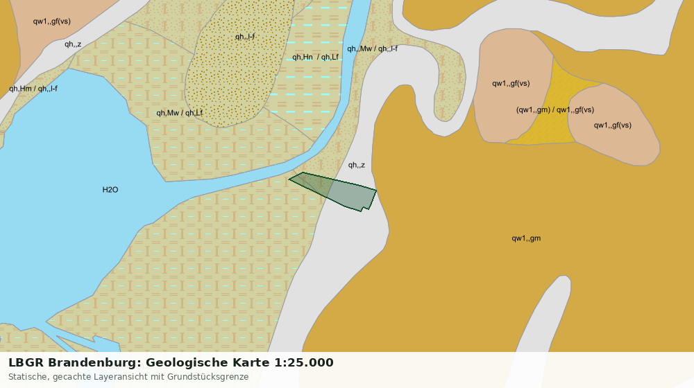 Statische Kartenansicht: LBGR Brandenburg: Geologische Karte 1:25.000