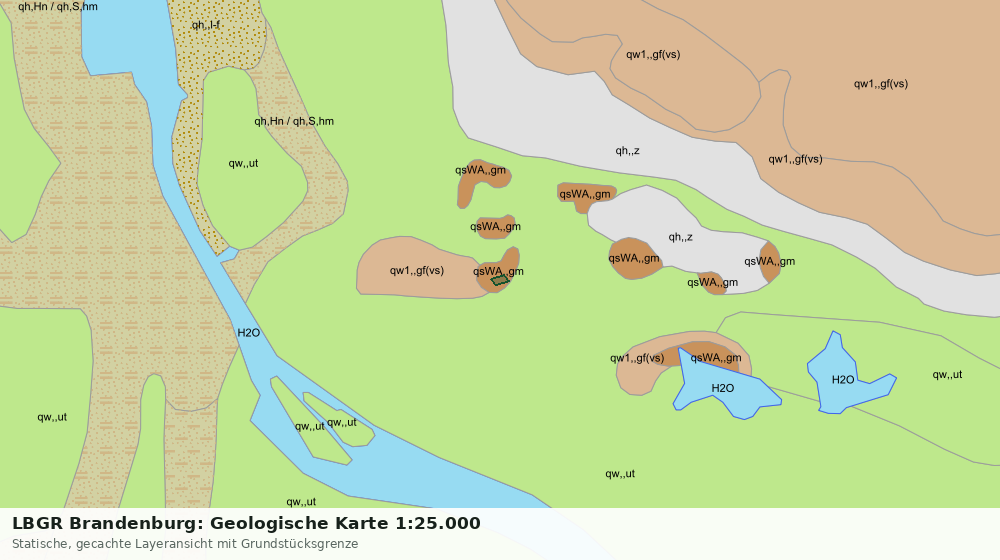Statische Kartenansicht: LBGR Brandenburg: Geologische Karte 1:25.000