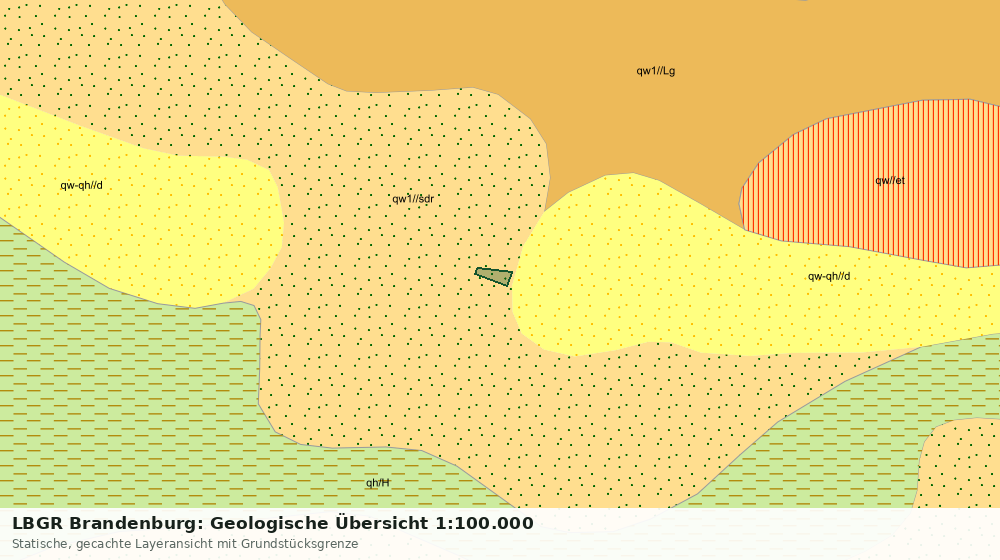 Statische Kartenansicht: LBGR Brandenburg: Geologische Übersicht 1:100.000