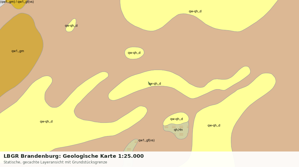Statische Kartenansicht: LBGR Brandenburg: Geologische Karte 1:25.000