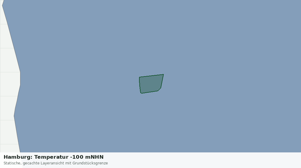 Statische Kartenansicht: Hamburg: Temperatur -100 mNHN
