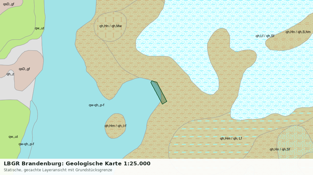 Statische Kartenansicht: LBGR Brandenburg: Geologische Karte 1:25.000