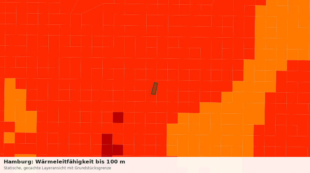 Statische Kartenansicht: Hamburg: Wärmeleitfähigkeit bis 100 m