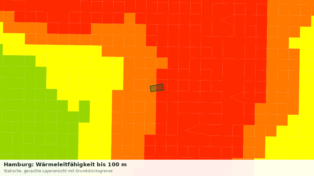 Statische Kartenansicht: Hamburg: Wärmeleitfähigkeit bis 100 m