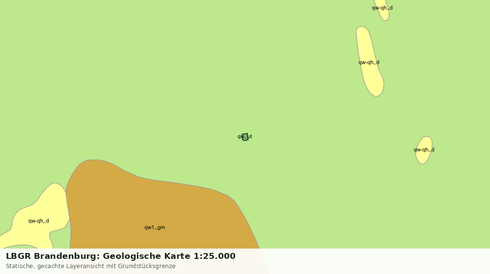 Statische Kartenansicht: LBGR Brandenburg: Geologische Karte 1:25.000
