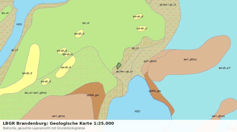 Statische Kartenansicht: LBGR Brandenburg: Geologische Karte 1:25.000