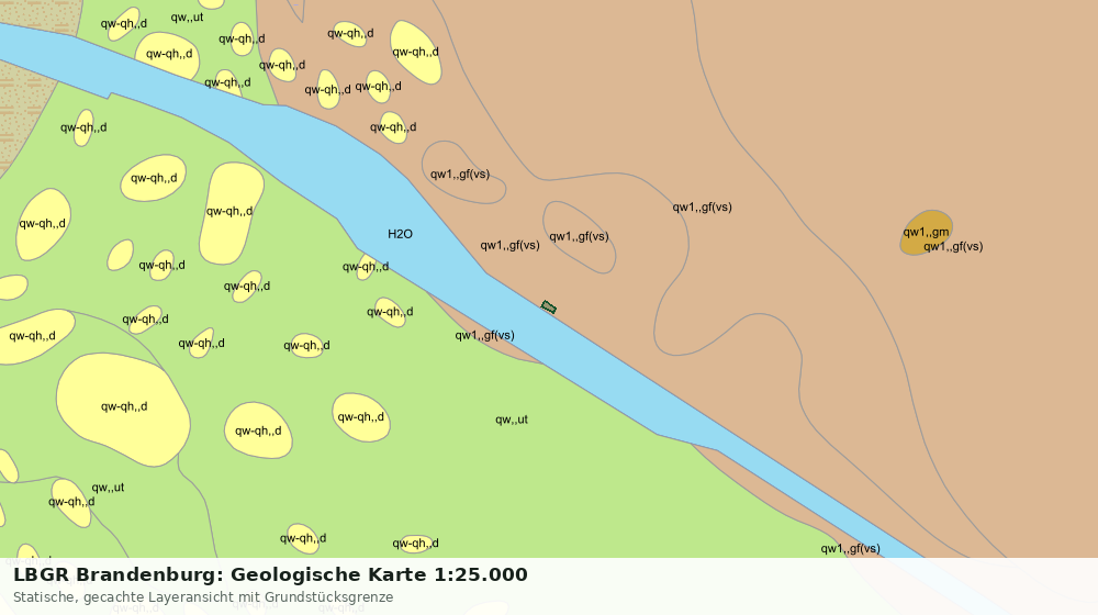 Statische Kartenansicht: LBGR Brandenburg: Geologische Karte 1:25.000