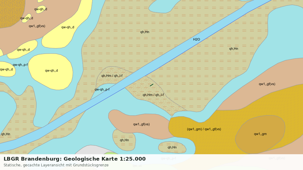 Statische Kartenansicht: LBGR Brandenburg: Geologische Karte 1:25.000