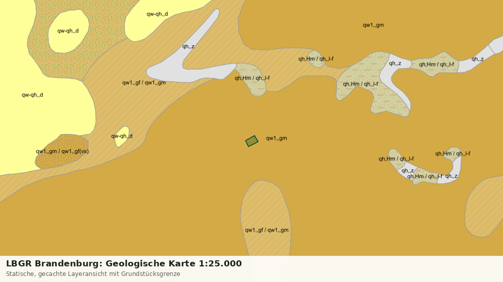 Statische Kartenansicht: LBGR Brandenburg: Geologische Karte 1:25.000