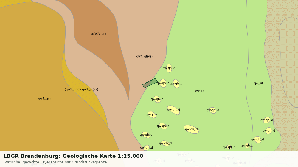 Statische Kartenansicht: LBGR Brandenburg: Geologische Karte 1:25.000