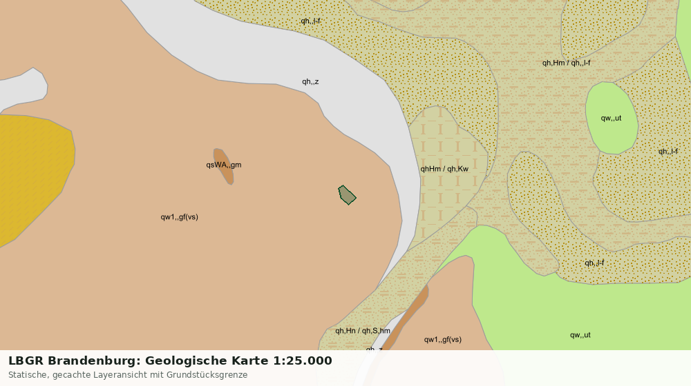 Statische Kartenansicht: LBGR Brandenburg: Geologische Karte 1:25.000