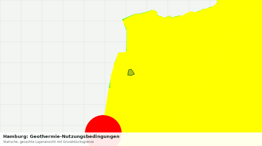 Statische Kartenansicht: Hamburg: Geothermie-Nutzungsbedingungen