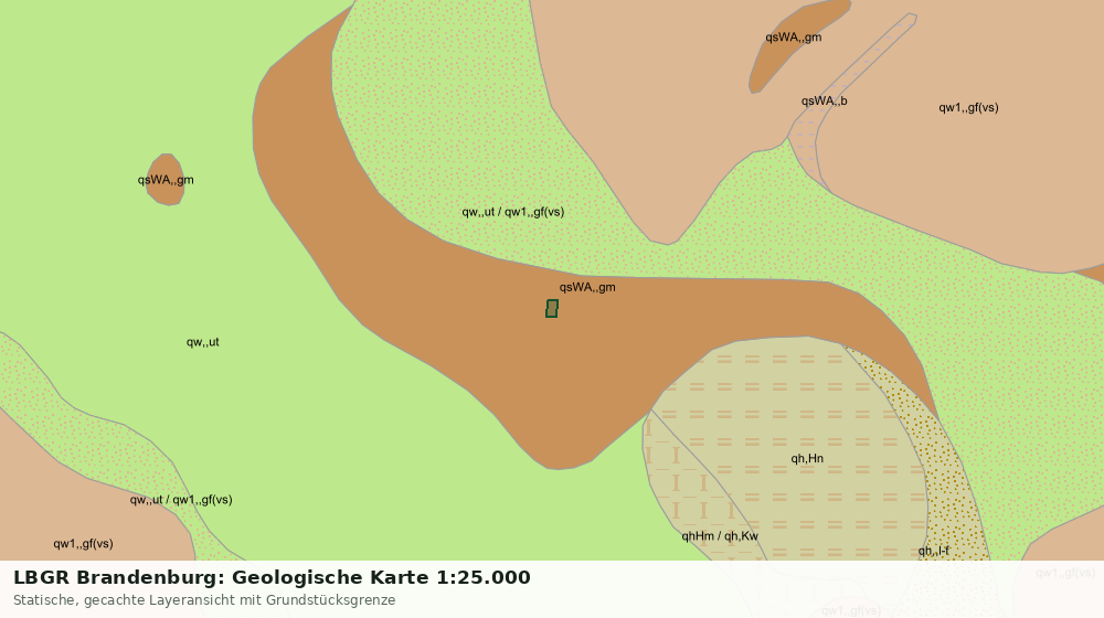 Statische Kartenansicht: LBGR Brandenburg: Geologische Karte 1:25.000