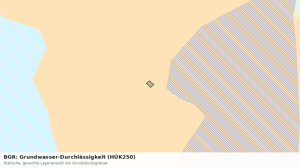 Statische Kartenansicht: BGR: Grundwasser-Durchlässigkeit (HÜK250)