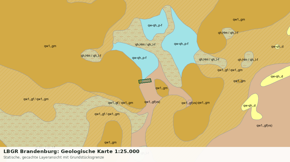 Statische Kartenansicht: LBGR Brandenburg: Geologische Karte 1:25.000