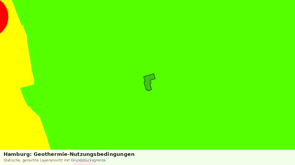 Statische Kartenansicht: Hamburg: Geothermie-Nutzungsbedingungen