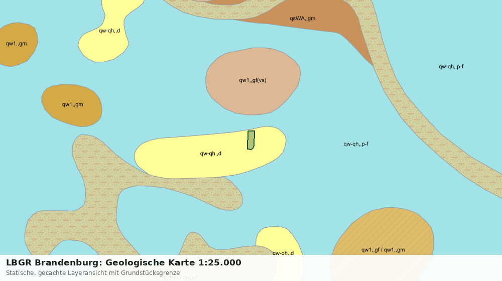 Statische Kartenansicht: LBGR Brandenburg: Geologische Karte 1:25.000