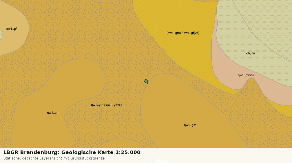Statische Kartenansicht: LBGR Brandenburg: Geologische Karte 1:25.000