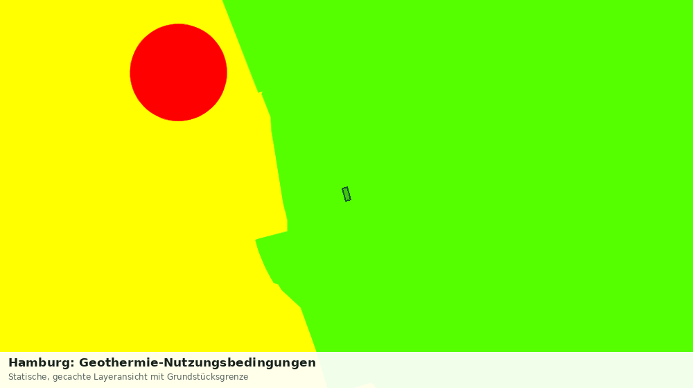 Statische Kartenansicht: Hamburg: Geothermie-Nutzungsbedingungen
