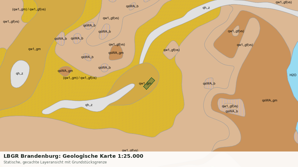 Statische Kartenansicht: LBGR Brandenburg: Geologische Karte 1:25.000