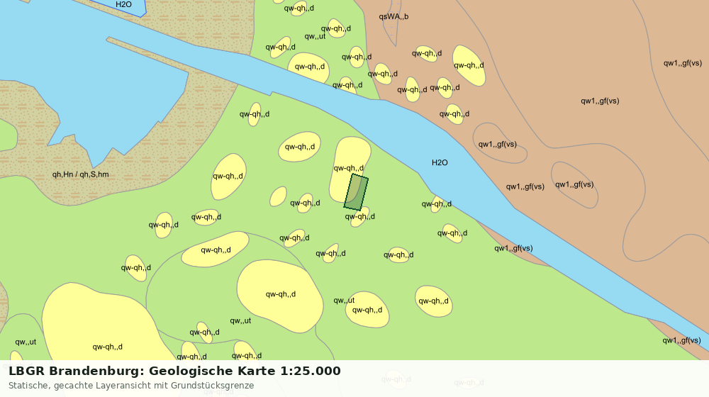 Statische Kartenansicht: LBGR Brandenburg: Geologische Karte 1:25.000