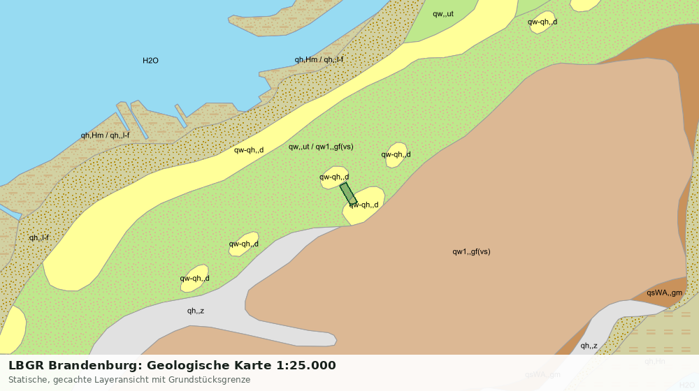 Statische Kartenansicht: LBGR Brandenburg: Geologische Karte 1:25.000