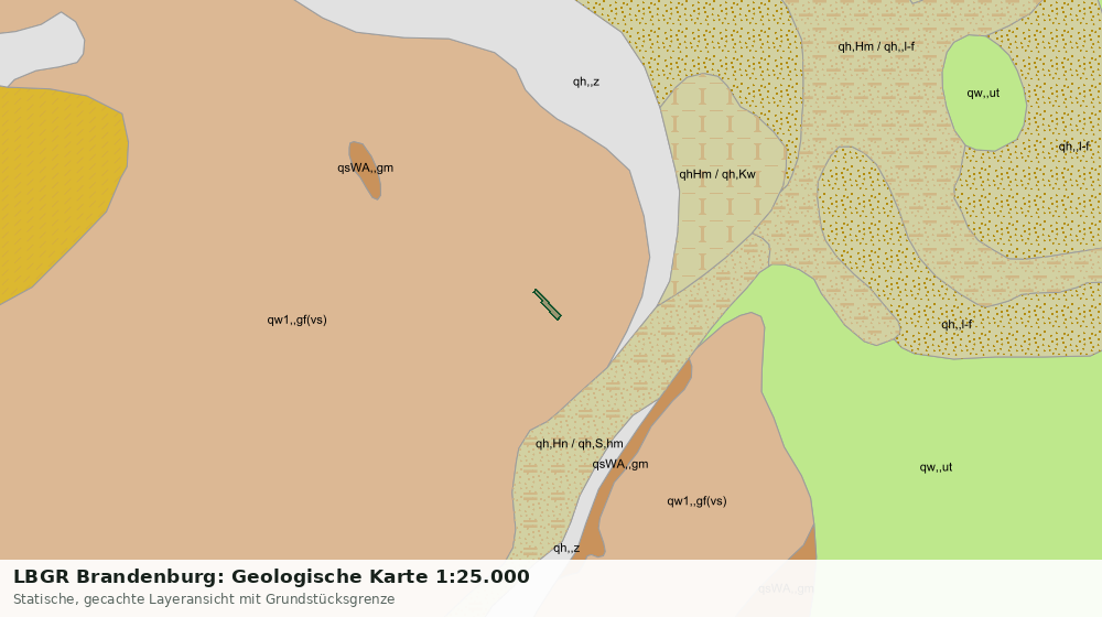 Statische Kartenansicht: LBGR Brandenburg: Geologische Karte 1:25.000