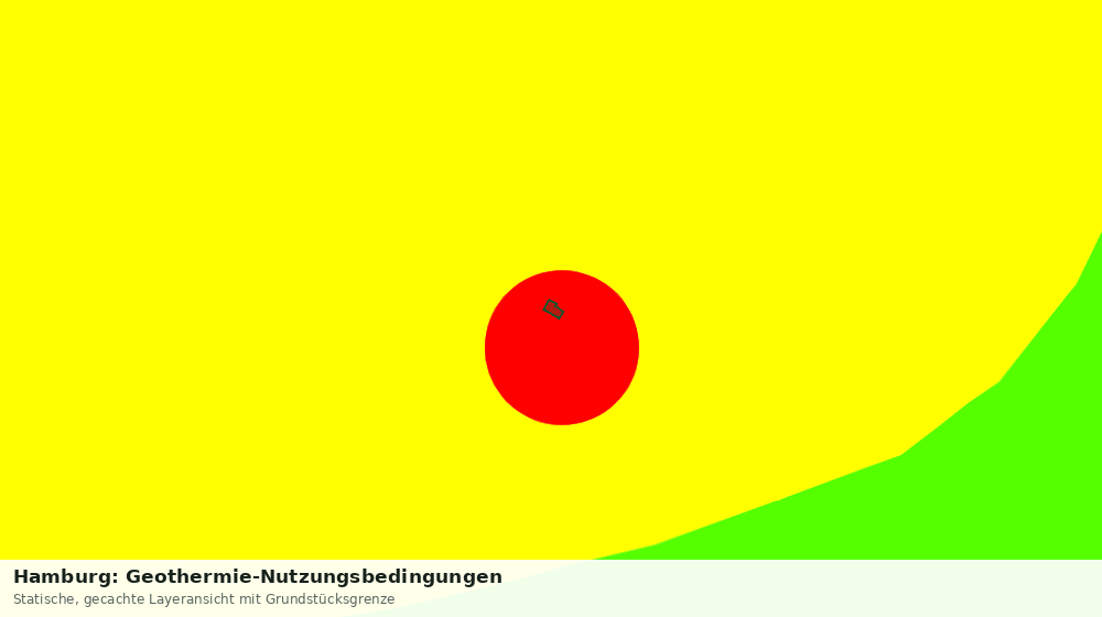 Statische Kartenansicht: Hamburg: Geothermie-Nutzungsbedingungen