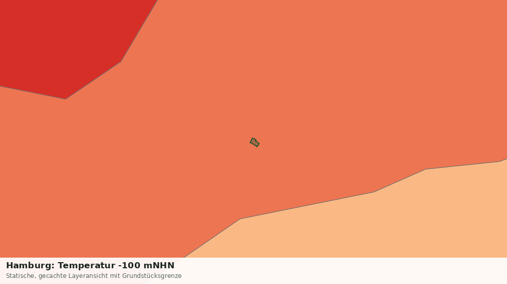 Statische Kartenansicht: Hamburg: Temperatur -100 mNHN