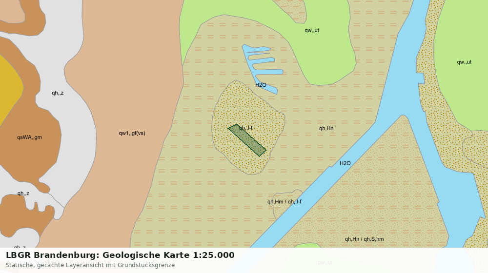 Statische Kartenansicht: LBGR Brandenburg: Geologische Karte 1:25.000