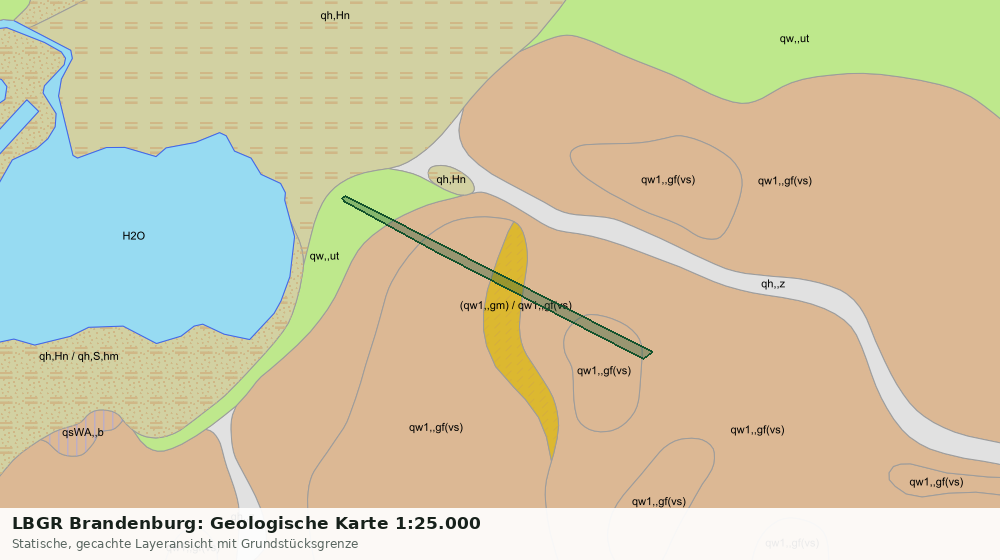 Statische Kartenansicht: LBGR Brandenburg: Geologische Karte 1:25.000