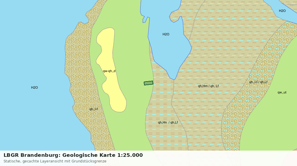 Statische Kartenansicht: LBGR Brandenburg: Geologische Karte 1:25.000