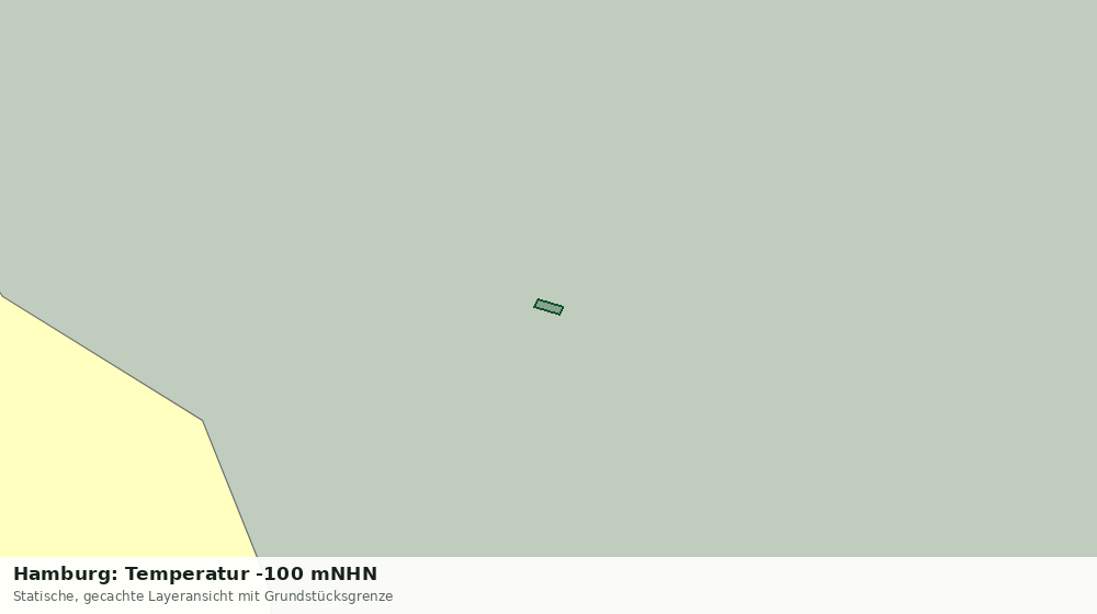 Statische Kartenansicht: Hamburg: Temperatur -100 mNHN