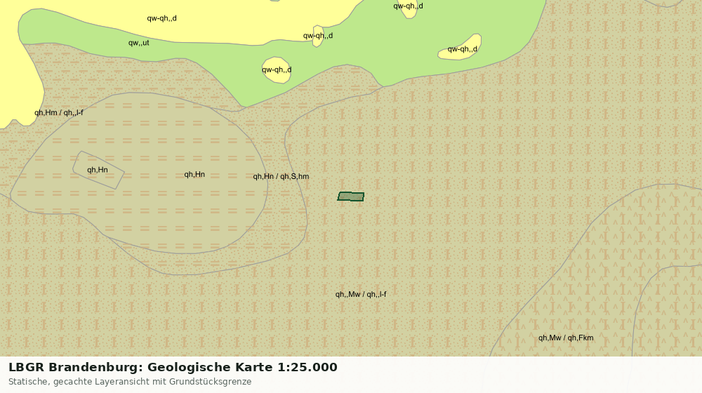 Statische Kartenansicht: LBGR Brandenburg: Geologische Karte 1:25.000