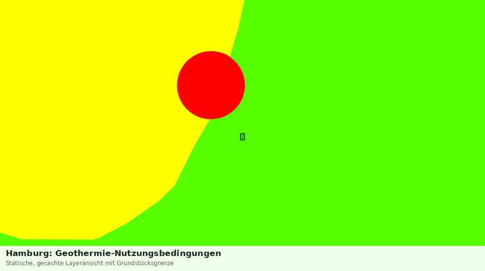 Statische Kartenansicht: Hamburg: Geothermie-Nutzungsbedingungen