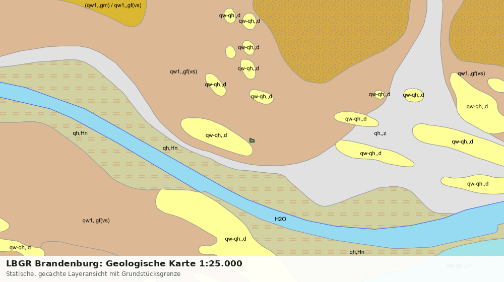 Statische Kartenansicht: LBGR Brandenburg: Geologische Karte 1:25.000