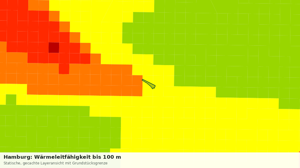 Statische Kartenansicht: Hamburg: Wärmeleitfähigkeit bis 100 m